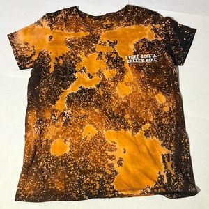 I Feel Like a Valley Girl acid wash t-shirt tee shirt womens small glitter